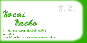 noemi macho business card