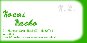 noemi macho business card